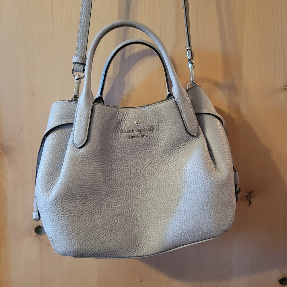 Kate Spade Small Dumpling Satchel Light Grey